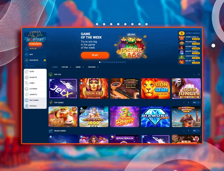 Start playing at the casino
